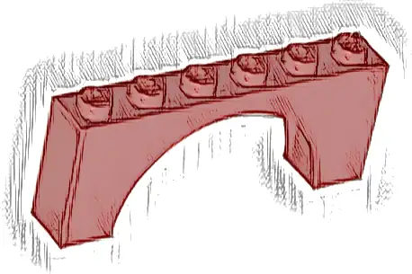 Arch 1 x 6 x 2 - Medium Thick Top without Reinforced Underside