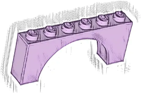 Arch 1 x 6 x 2 - Medium Thick Top without Reinforced Underside
