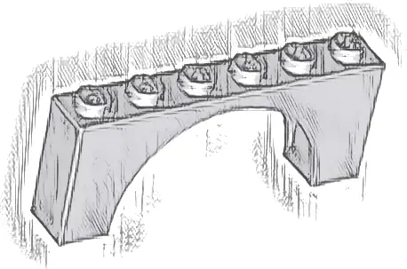 Arch 1 x 6 x 2 - Medium Thick Top without Reinforced Underside