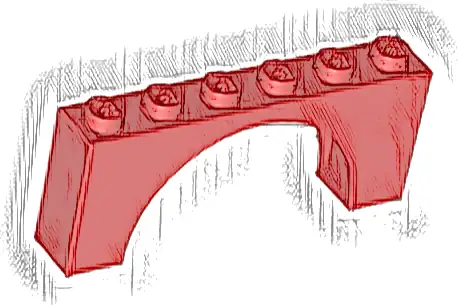 Arch 1 x 6 x 2 - Medium Thick Top without Reinforced Underside