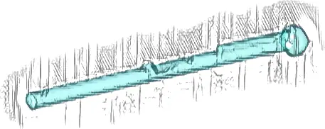 Projectile Arrow, Bar 8L with Round End (Spring Shooter Dart)