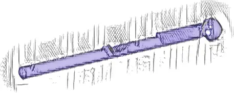 Projectile Arrow, Bar 8L with Round End (Spring Shooter Dart)