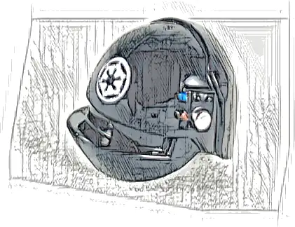 Minifigure, Headgear Helmet SW Imperial Gunner with White SW Imperial Logo Pattern