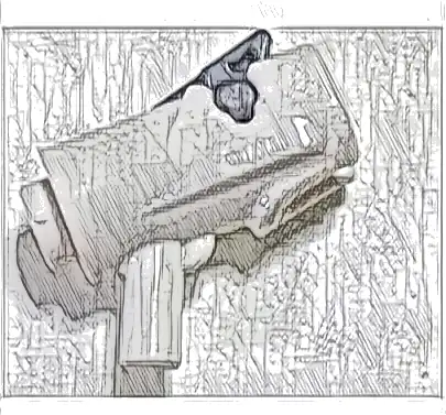 Minifigure, Weapon Gun, Mini Blaster / Shooter with Dark Bluish Gray Trigger (15391 / 15392)