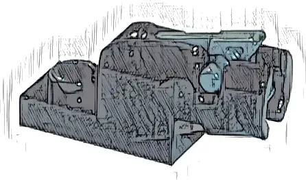 Projectile Launcher, 1 x 2 Mini Blaster / Shooter with Dark Bluish Gray Trigger (15403 / 15392)