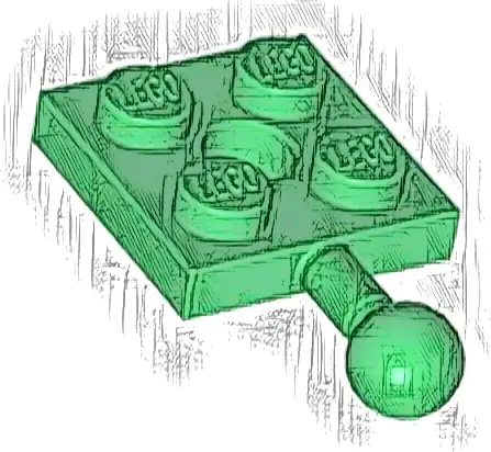 Plate, Modified 2 x 2 with Tow Ball and Hole
