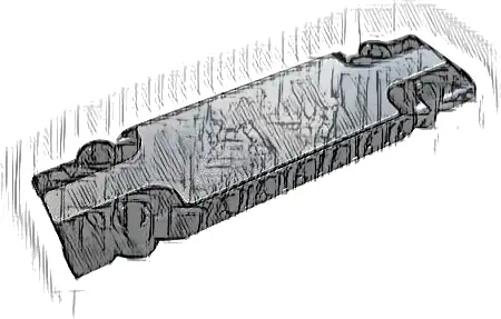 Technic, Panel Plate 3 x 11 x 1 with Silver Surface Pattern (Sticker) - Set 42096