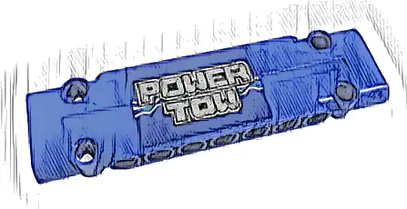 Technic, Panel Plate 3 x 11 x 1 with Siver 'POWER TOW' and Lightning Pattern Model Right Side (Sticker) - Set 42128
