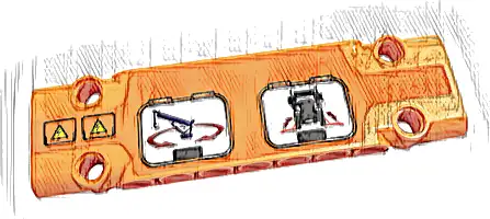 Technic, Panel Plate 3 x 11 x 1 with Electricity Danger Signs, Blue Crane Arm, Red Arrows and Black Truck Pattern Model Right Side (Sticker) - Set 42128