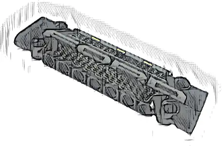 Technic, Panel Plate 3 x 11 x 1 with Yellow Lights, Dark Bluish Gray 'FORD' and Grille Pattern (Sticker) - Set 42126