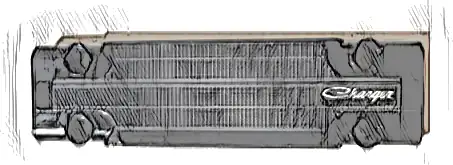 Technic, Panel Plate 3 x 11 x 1 with Vehicle Grille and Silver 'Charger' Pattern (Sticker) - Set 42111