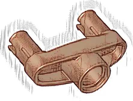 Technic, Pin Connector 3L with 2 Pins and Center Hole