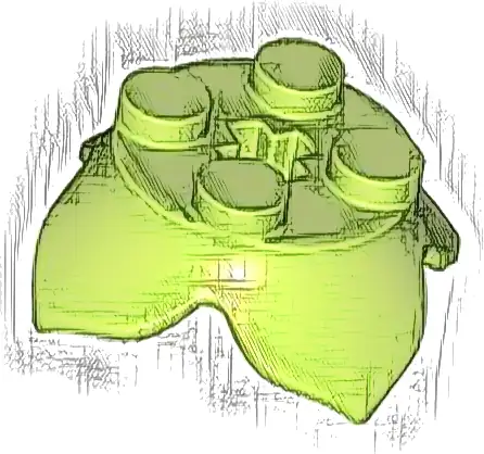 Plant Leaves 2 x 2 with 4 Petals and Axle Hole