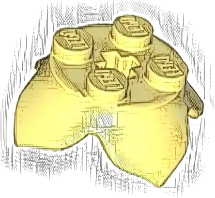 Plant Leaves 2 x 2 with 4 Petals and Axle Hole