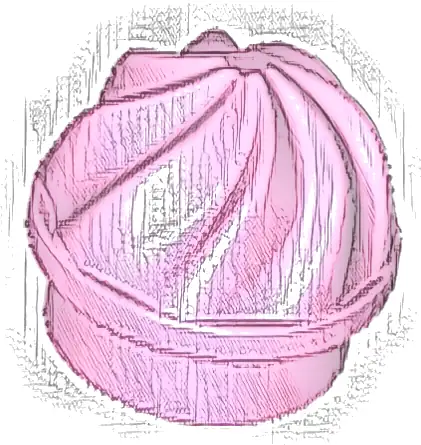 Plate, Round 1 x 1 with Vertical Swirl / Twist