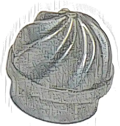 Plate, Round 1 x 1 with Vertical Swirl / Twist