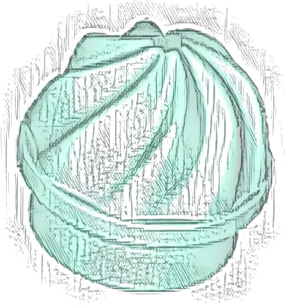 Plate, Round 1 x 1 with Vertical Swirl / Twist