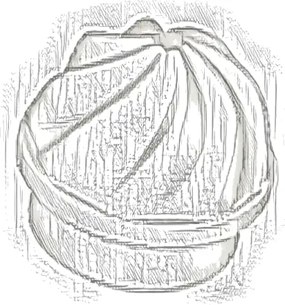 Plate, Round 1 x 1 with Vertical Swirl / Twist