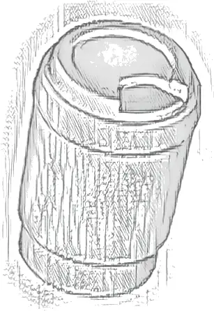 Minifigure, Utensil Cup, Take Out Cup without Top Hole