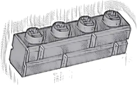 Brick, Modified 1 x 4 with Masonry Profile