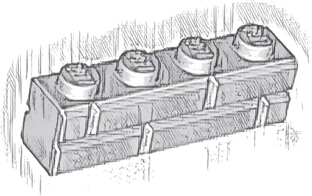 Brick, Modified 1 x 4 with Masonry Profile