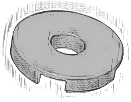 Tile, Round 2 x 2 with Hole