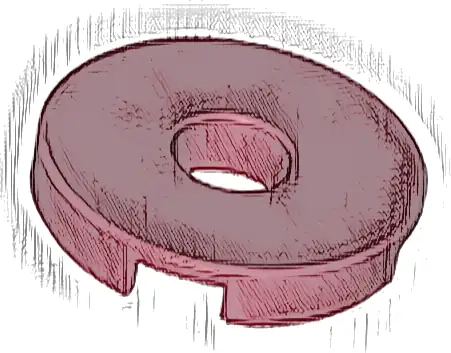 Tile, Round 2 x 2 with Hole