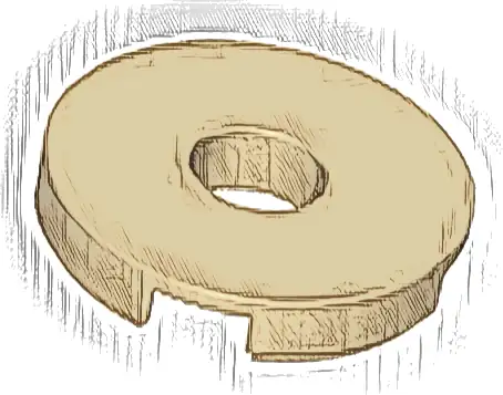 Tile, Round 2 x 2 with Hole