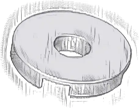 Tile, Round 2 x 2 with Hole