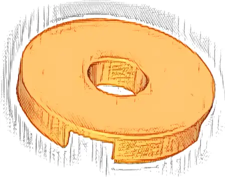 Tile, Round 2 x 2 with Hole