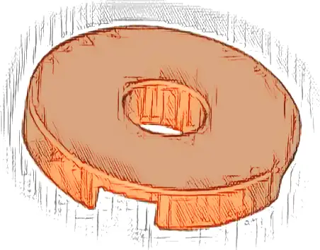 Tile, Round 2 x 2 with Hole