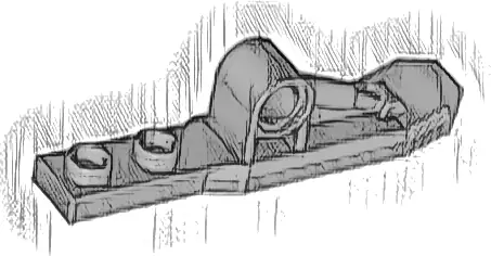 Helicopter Landing Ski 1 x 6 with Pin Hole {15625}