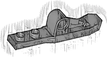 Helicopter Landing Ski 1 x 6 with Pin Hole {15625}