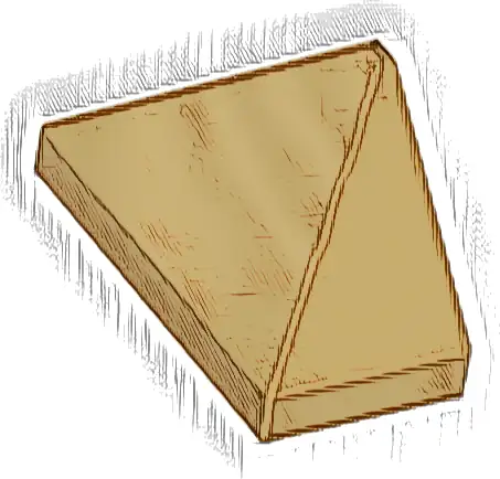 Slope 45 2 x 1 Triple with Bottom Stud Holder