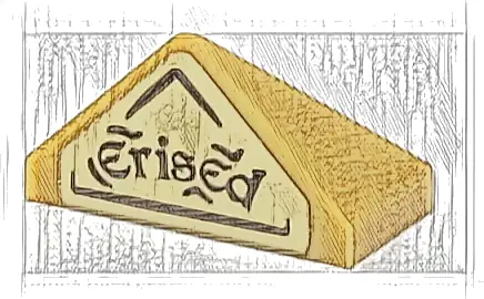 Slope 45 2 x 1 Triple with Bottom Stud Holder with 'Erised' and HP Mirror of Erised Ornament Pattern (Sticker) - Set 75954