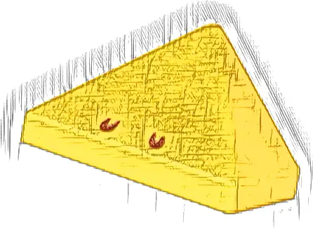 Slope 45 2 x 1 Triple with Bottom Stud Holder with 2 Reddish Brown Curved Lines Pattern (Super Mario Boomerang Bro / Fire Bro / Hammer Bro / Ice Bro Nostrils)