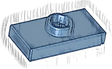 Plate, Modified 1 x 2 with 1 Stud with Groove and Bottom Stud Holder (Jumper)
