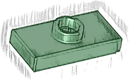 Plate, Modified 1 x 2 with 1 Stud with Groove and Bottom Stud Holder (Jumper)