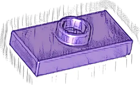 Plate, Modified 1 x 2 with 1 Stud with Groove and Bottom Stud Holder (Jumper)