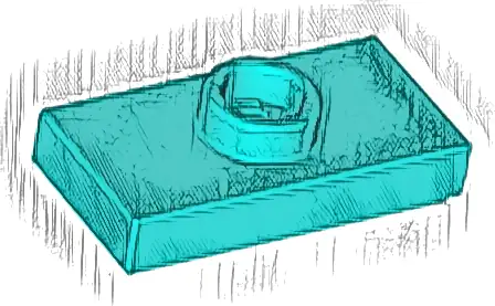 Plate, Modified 1 x 2 with 1 Stud with Groove and Bottom Stud Holder (Jumper)