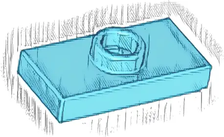 Plate, Modified 1 x 2 with 1 Stud with Groove and Bottom Stud Holder (Jumper)