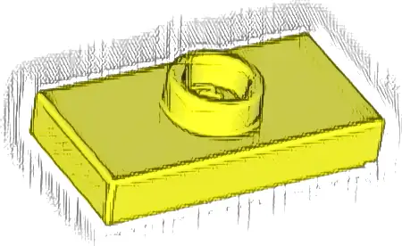 Plate, Modified 1 x 2 with 1 Stud with Groove and Bottom Stud Holder (Jumper)