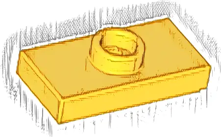 Plate, Modified 1 x 2 with 1 Stud with Groove and Bottom Stud Holder (Jumper)