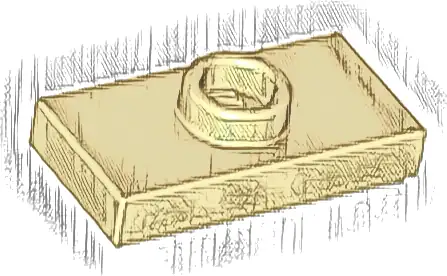 Plate, Modified 1 x 2 with 1 Stud with Groove and Bottom Stud Holder (Jumper)