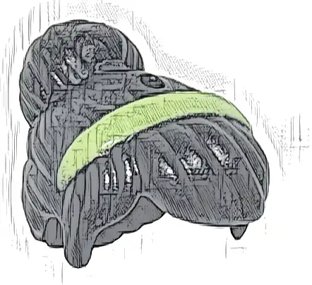 Mini Doll, Hair Female with Top Knot Bun and Yellowish Green Hair Band Pattern, Hole on Top