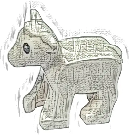 Lamb with Black Eyes and White Pupils Pattern