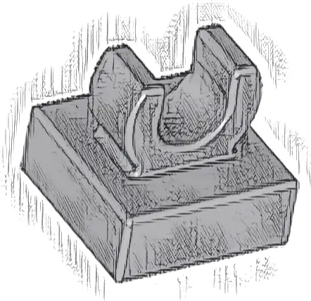 Tile, Modified 1 x 1 with Open O Clip