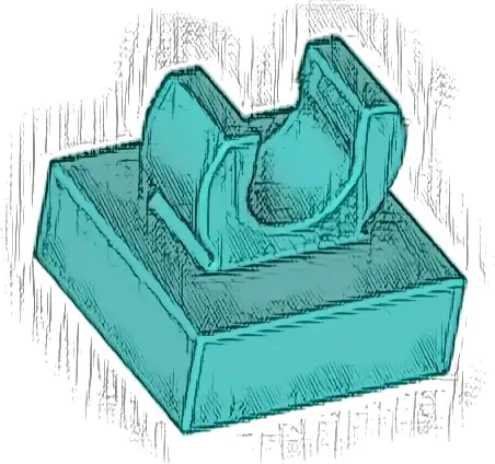 Tile, Modified 1 x 1 with Open O Clip