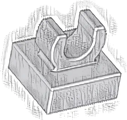 Tile, Modified 1 x 1 with Open O Clip