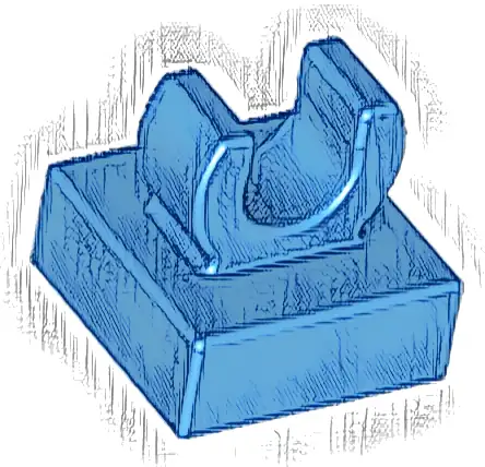 Tile, Modified 1 x 1 with Open O Clip